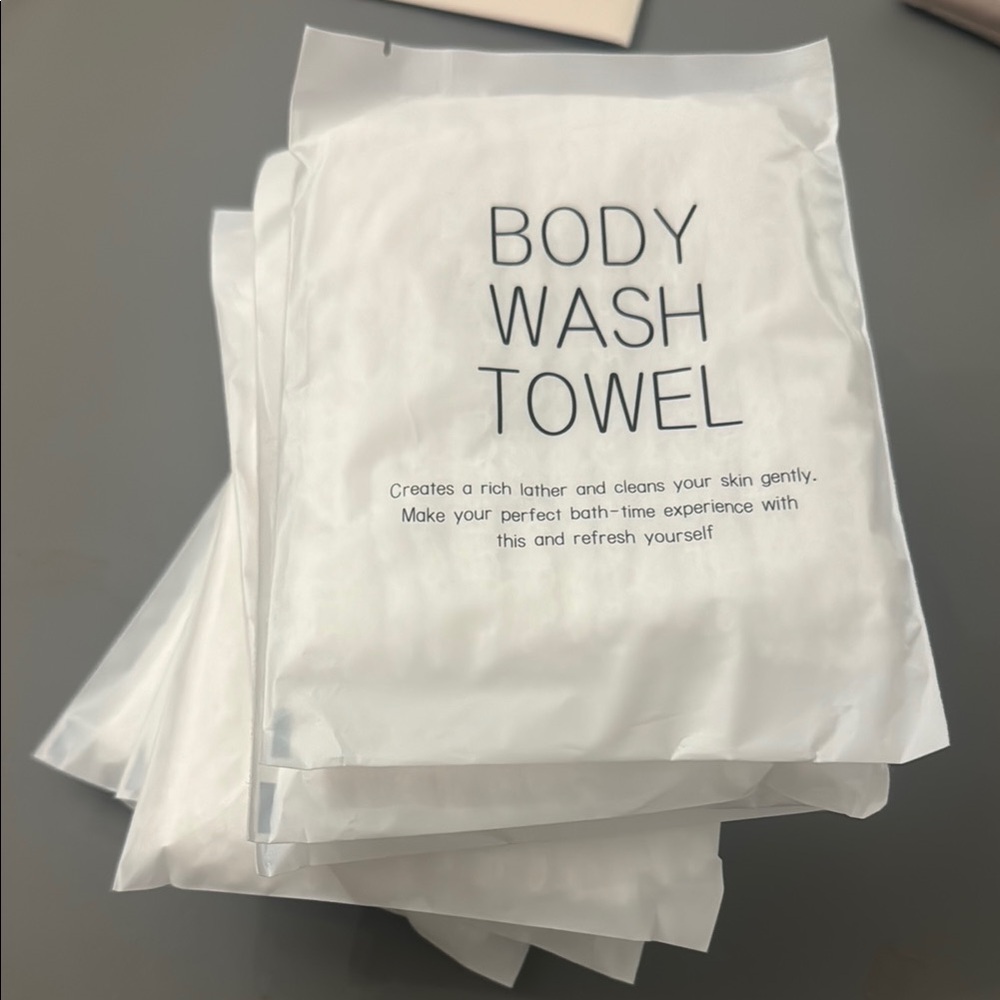 White Body Wash Towel
